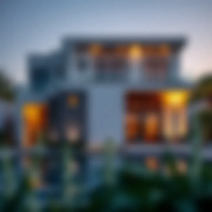 Luxurious villa exterior in Hor Al Anz