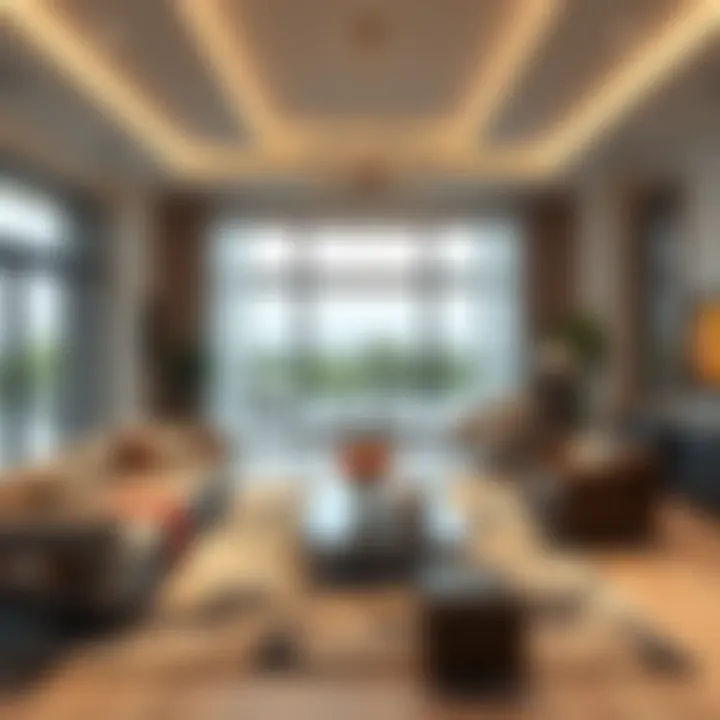 Spacious living room in a villa