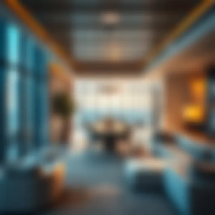 Luxurious Living Space Inside West Avenue Tower Luxurious interior of a residence in West Avenue Tower